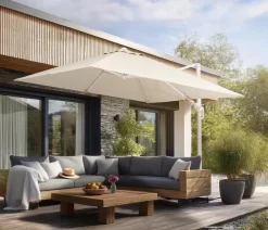 Schneider Schirme Sonnenschirme - Schneider Ampelschirm Rhodos Twist Comfy, quadratisch, ca. B300/T300 cm Natur