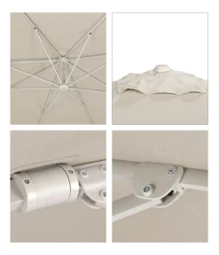 Schneider Schirme Sonnenschirme - Schneider Ampelschirm Rhodos Twist Comfy, quadratisch, ca. B300/T300 cm Natur