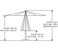 Schneider Schirme Sonnenschirme > Schneider Classics Sonnenschirm Malaga, rechteckig, ca. B300/T200 cm