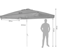 Schneider Schirme Sonnenschirme > Schneider Classics Sonnenschirm Oslo, rechteckig ca. B200/T300 cm