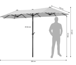 Schneider Schirme Sonnenschirme - Schneider Classics Sonnenschirm Salerno, rechteckig, ca. B300/T150 cm Hellgrün