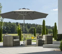 Schneider Schirme Schneider Premium Sonnenschirm Gemini, rund, ca. Ø360 cm Anthrazit Clearance