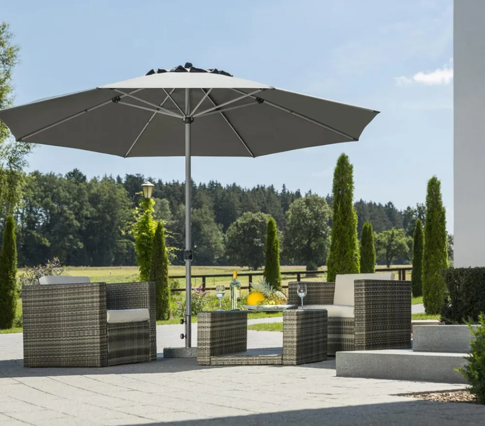Schneider Schirme Schneider Premium Sonnenschirm Gemini, rund, ca. Ø360 cm Anthrazit Clearance