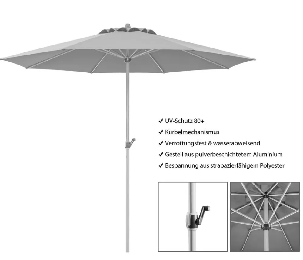 Schneider Schirme Schneider Premium Sonnenschirm Gemini, rund, ca. Ø360 cm Anthrazit Clearance