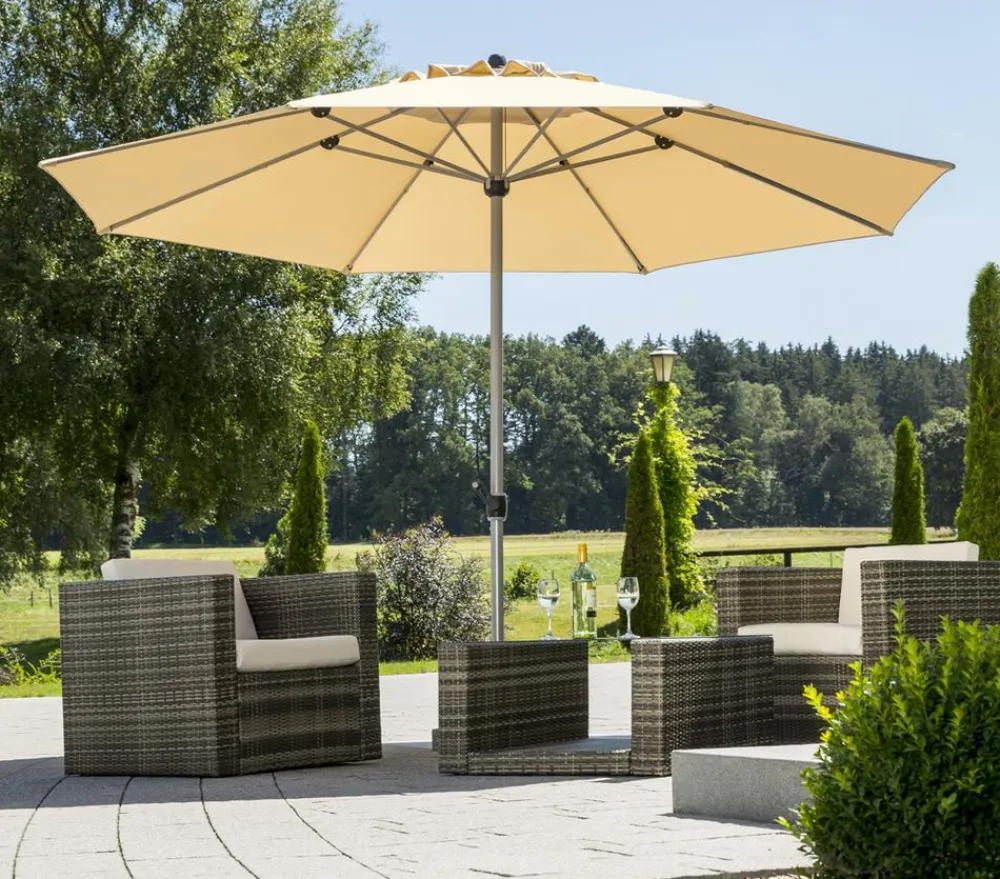 Schneider Schirme Sonnenschirme - Schneider Premium Sonnenschirm Gemini, rund, ca. Ø360 cm Beige