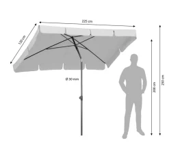 Schneider Schirme Sonnenschirme - Schneider Sonnenschirm Aquila, rechteckig, ca. B225/T Gelb