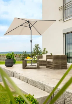 Schneider Schirme Schneider Sonnenschirm Bilbao, rechteckig, ca. B210/T130 cm Beige New