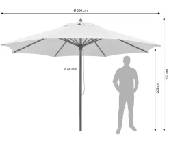 Schneider Schirme Schneider Sonnenschirm Malaga, rund, ca. Ø300 cm Beige Clearance