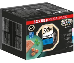 Sheba® Nassfutter für Katzen Classics in Pastete Multipack Adult, Fisch Variation, 32 x 95 g New