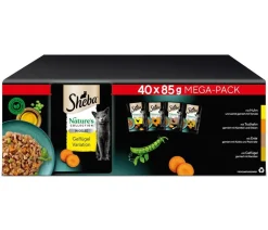 Sheba® Nassfutter Katze - Nassfutter für Katzen Nature's Collection in Gelee Multipack Adult, Geflügel Variation, 40 x 85 g