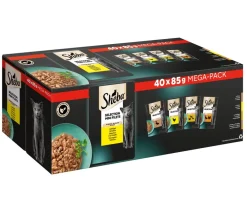 Sheba® Nassfutter Katze > Nassfutter für Katzen Selection Mini Filets in Sauce Multipack Adult, Geflügel Variation, 40 x 85 g