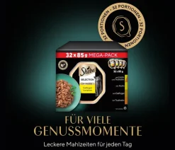 Sheba® Nassfutter Katze > Nassfutter für Katzen Selection in Sauce Multipack Adult, Geflügel Variation, 32 x 85 g