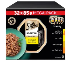 Sheba® Nassfutter Katze > Nassfutter für Katzen Selection in Sauce Multipack Adult, Geflügel Variation, 32 x 85 g