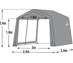 Shelter Logic Gartenhäuser & Gerätehäuser - Foliengerätehaus in-a-Box, ca. B240/H240/T240 cm Grau