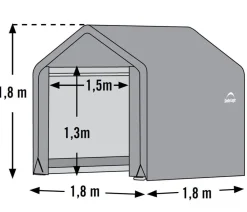 Shelter Logic Foliengerätehaus Grau Sale