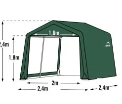 Shelter Logic Foliengerätehaus Grün Discount