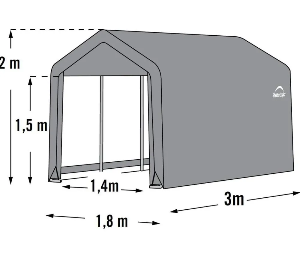 Shelter Logic Gartenhäuser & Gerätehäuser - Foliengerätehaus Grau