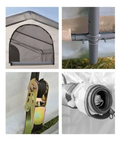 Shelter Logic Foliengewächshaus Weiß New