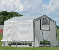 Shelter Logic Foliengewächshaus Weiß Discount