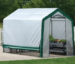 Shelter Logic Foliengewächshaus, ca. B180/H200/T240 cm Weiß Hot