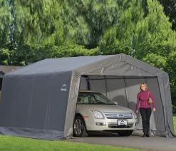 Shelter Logic Weidezelte & Unterstände - Garage in-a-Box, ca. B370/H260/T490 cm Grau