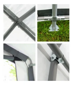 Shelter Logic Weidezelte & Unterstände - Garage in-a-Box, ca. B370/H260/T490 cm Grau