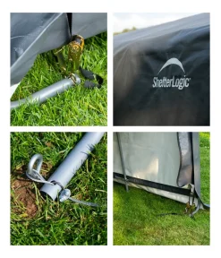 Shelter Logic Weidezelte & Unterstände - Garage in-a-Box, ca. B370/H260/T490 cm Grau