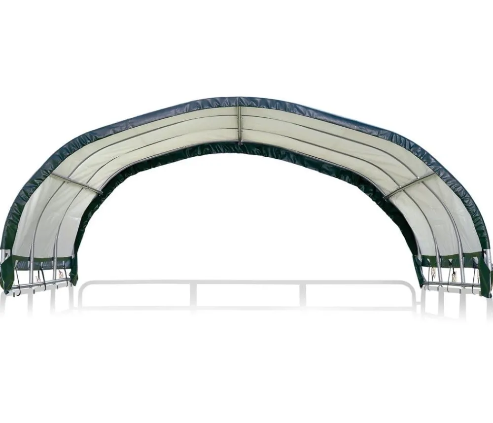 Shelter Logic Pferdestallüberdachung, ca. B370/H160/T370 cm Dunkelgrün Clearance