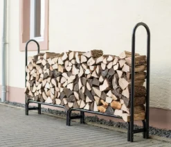Shelter Logic Kaminholzregale - ShelterLogic Stahl-Kaminholzregal Schwarz