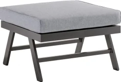 Sieger Auckland Loungetisch/-hocker, ca. B72/H47/T72 cm Hellgrau Hot