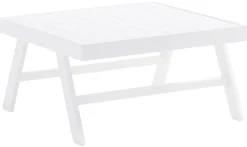 Sieger Auckland Loungetisch/-hocker, ca. B72/H47/T72 cm Weiß Discount