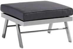 Sieger Gartenstühle Aluminium|Gartenhocker - Auckland Loungetisch/-hocker, ca. B72/H47/T72 cm Dunkelgrau