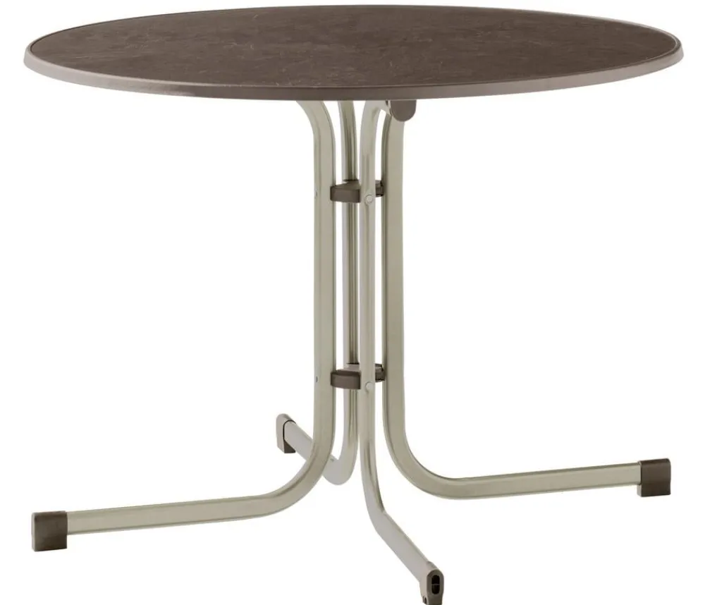 Sieger Beistelltische|Balkontische > Klapptisch Boulevard mit mecalit®-PRO-Platte, ca. Ø100/H72 cm