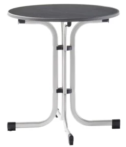 Sieger Beistelltische|Balkontische > Klapptisch Boulevard mit mecalit®-PRO-Platte, ca. Ø70/H72 cm