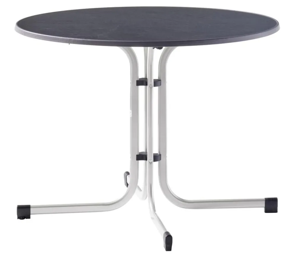 Sieger Klapptisch Boulevard mit mecalit®-PRO-Platte, ca. Ø100/H72 cm Grau Best
