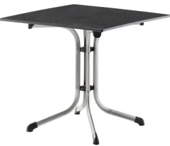 Sieger Klapptisch Boulevard mit vivodur®-Platte, ca. B80/H73/T80 cm Silber Discount