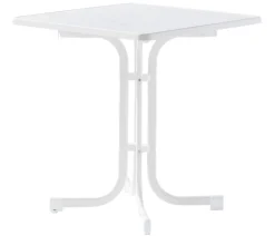 Sieger Gartentische Kunststoff|Klapptische - Klapptisch Boulevard mit mecalit®-PRO-Platte, ca. B70/H72/T70 cm Weiß