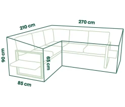 Siena Garden Schutzhüllen > Abdeckhaube für Lounge, ca. B210/H270/T90 cm