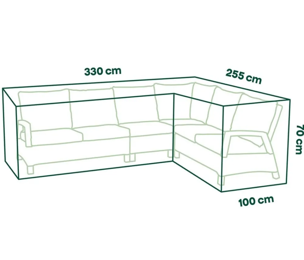 Siena Garden Abdeckhaube für Lounge, ca. B330/H70/T100 cm Beige Clearance