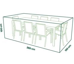 Siena Garden Schutzhüllen - Abdeckhaube für Sitzgruppe, ca. B150/H280/T100 cm Beige