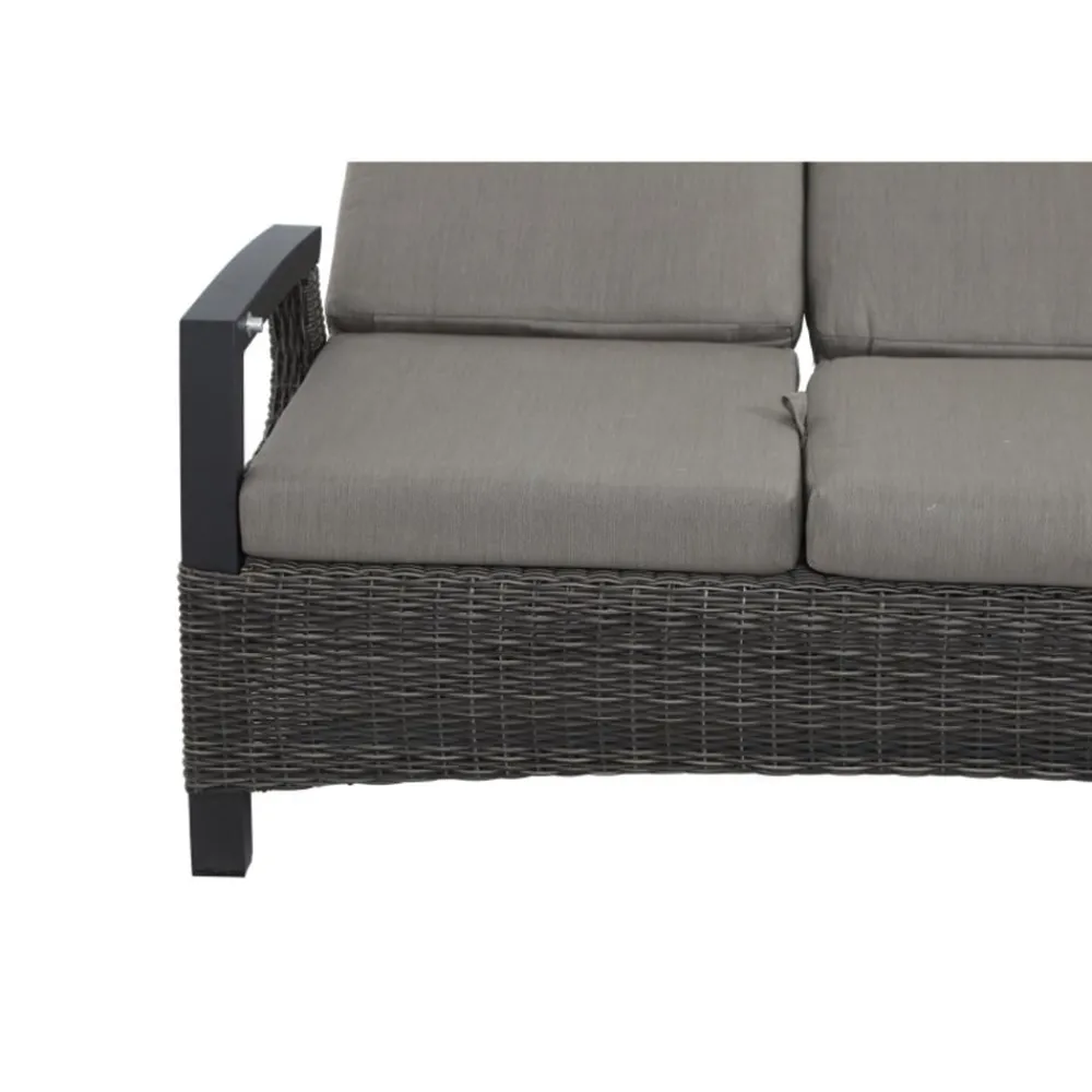 Siena Garden Bank Corido, 103 x 206 x 87 cm Dunkelgrau