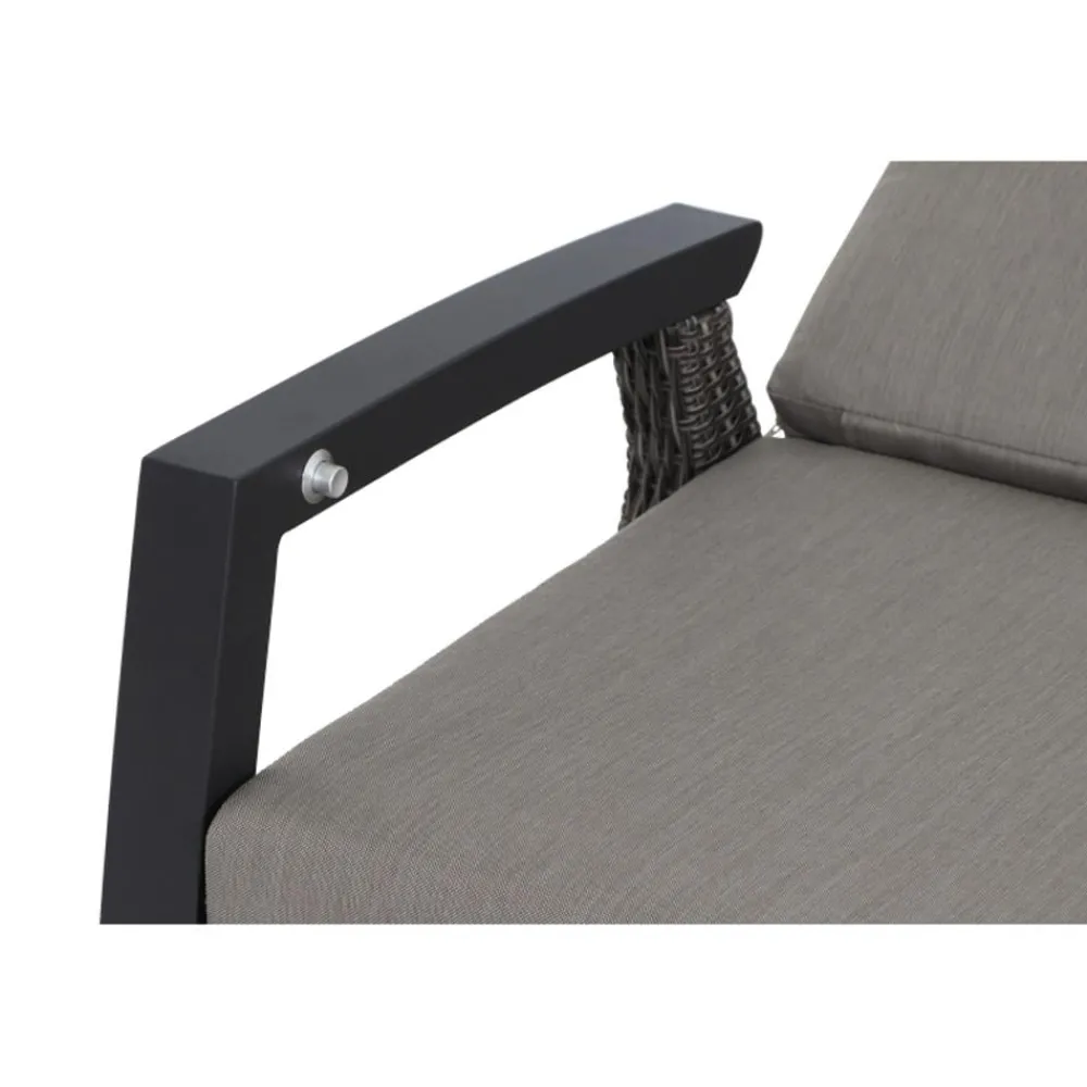 Siena Garden Bank Corido, 103 x 206 x 87 cm Dunkelgrau