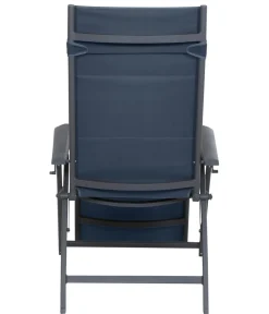 Siena Garden Gartenstühle Metall|Relaxstühle - Camping Relaxstuhl XL Premium, blau