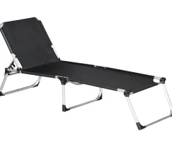 Siena Garden Dreibeinliege XXL, ca. B69,5/H86/T209 cm Schwarz Outlet