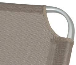 Siena Garden Klappliegen|Relaxliegen - Dreibeinliege XXL, ca. B69,5/H86/T209 cm Taupe