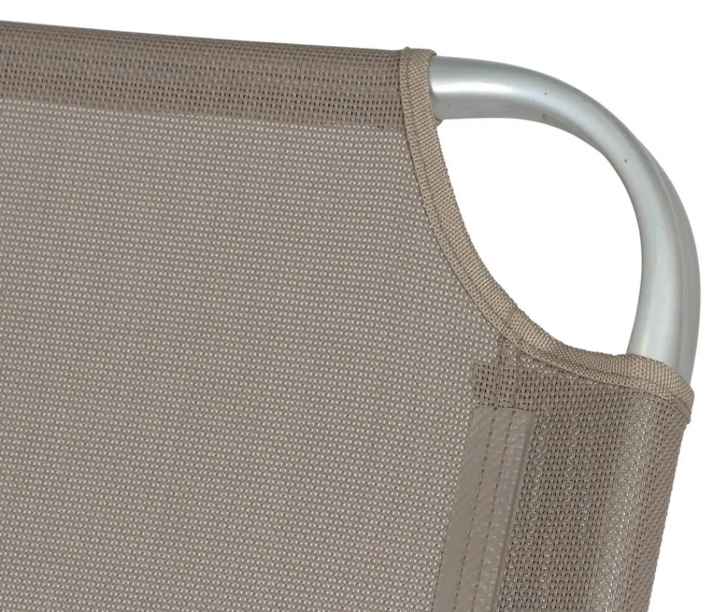 Siena Garden Klappliegen|Relaxliegen - Dreibeinliege XXL, ca. B69,5/H86/T209 cm Taupe