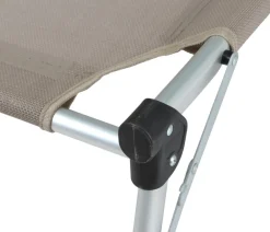 Siena Garden Klappliegen|Relaxliegen - Dreibeinliege XXL, ca. B69,5/H86/T209 cm Taupe