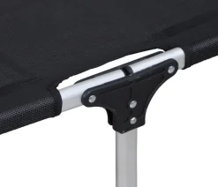 Siena Garden Klappliegen|Relaxliegen - Gartenliege Sole, ca. B69,5/H45/T212,5 cm Schwarz
