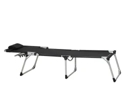 Siena Garden Klappliegen|Relaxliegen - Gartenliege Sole, ca. B69,5/H45/T212,5 cm Schwarz