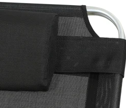 Siena Garden Klappliegen|Relaxliegen - Gartenliege Sole, ca. B69,5/H45/T212,5 cm Schwarz